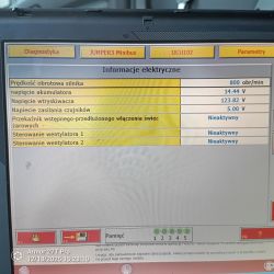 Ekran diagnostyczny Citroen Jumper 2008, parametry elektryczne silnika