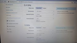 Panel ustawień sieci Wi-Fi 2,4 GHz i 5 GHz w interfejsie routera Vectra