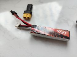 Bateria LiHV 450 mAh do drona FPV z wtyczką XT30.