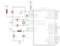 Dławik L2 i kondensator C11 w filtrze dolnoprzepustowym dla ATmega8A