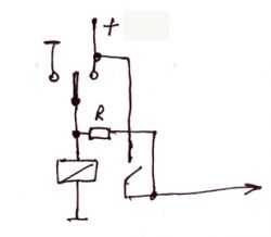 Schemat elektryczny z dodatkowymi rezystorami i przełącznikami.