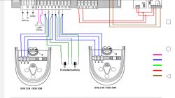 Szczegółowy schemat elektryczny podłączeń siłownika Beninca BOB