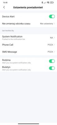 Screenshot of notification settings in the Smart Life app.