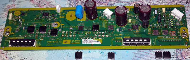 Panasonic TX-P42X20E - 4x czerwony LED, uszkodzony Y-SUS