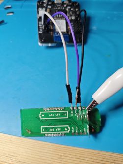 Prototype Board with Connected Wires Prototype board assembly with connected wires to the sensor.