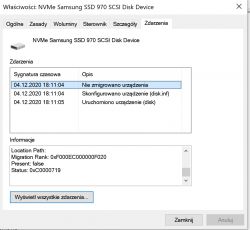 Samsung 970 EVO Plus - Windows nie wygrywa dysku NVMe