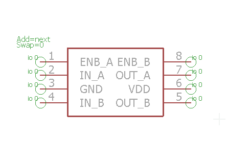 Eagle - Dodawanie własnego elementu do biblioteki - nazwy pinów.