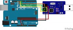 Schemat połączenia Arduino z programatorem AVR-USBasp