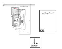 How to connect the Zamel ZCM-31 astronomical clock to the LED power supply?