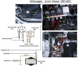 Passat B5 99 - Schemat podlaczenia centralki sterujacej
