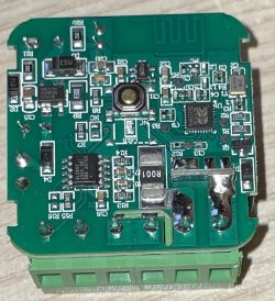 Close-up of a circuit board with an OU2224FQ chip.