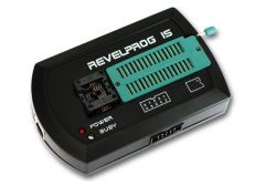 Programator USB REVELPROG IS z pinami i złączami.