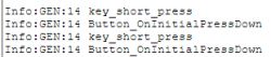 Screenshot of system logs showing key short presses.