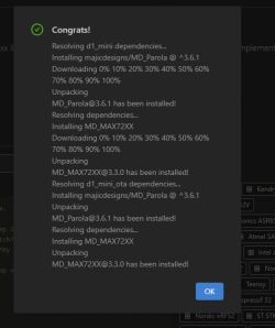 PlatformIO libraries installation message