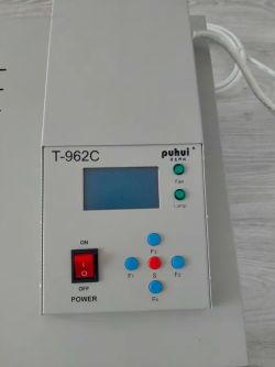 Panel sterowania pieca lutowniczego Puhui T-962C z przyciskami i ekranem LCD