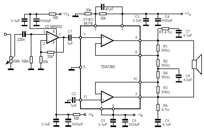 Микросхема tda1519b схема включения