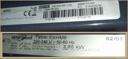 Whirlpool W6 OM4 4S1 H BL-(FXHM6 type) - error F1 E1 oven failure solution