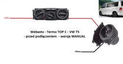 Webasto TOP C podłączenie telestart do wentylacji manualnej