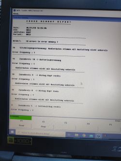 Bmw e46 - Po wylaczeniu ncs maty pasazera wyswetla taki blad ktos pomoze?