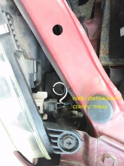 Nissan Micra K11 lift - montaż świateł do jazdy dziennej Nissan Micra K11 lift - montaż świateł do jazdy dziennej