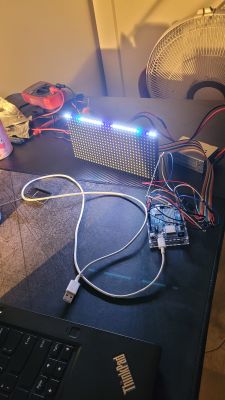 How to connect a 32x16 LED matrix to an ESP32? The matrix does not light up, despite trying with two
