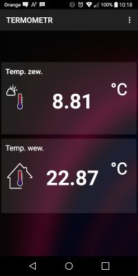 Pomiar temperatury z dwóch czujników DS18b20 po WiFi