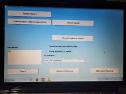 Screenshot of OP-COM software with settings menu.