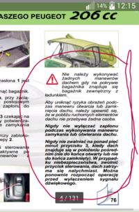 Peugeot 206 CC Roof Stuck Halfway: Engine Stopped, Gas Exposure, Squeaking Button Issues