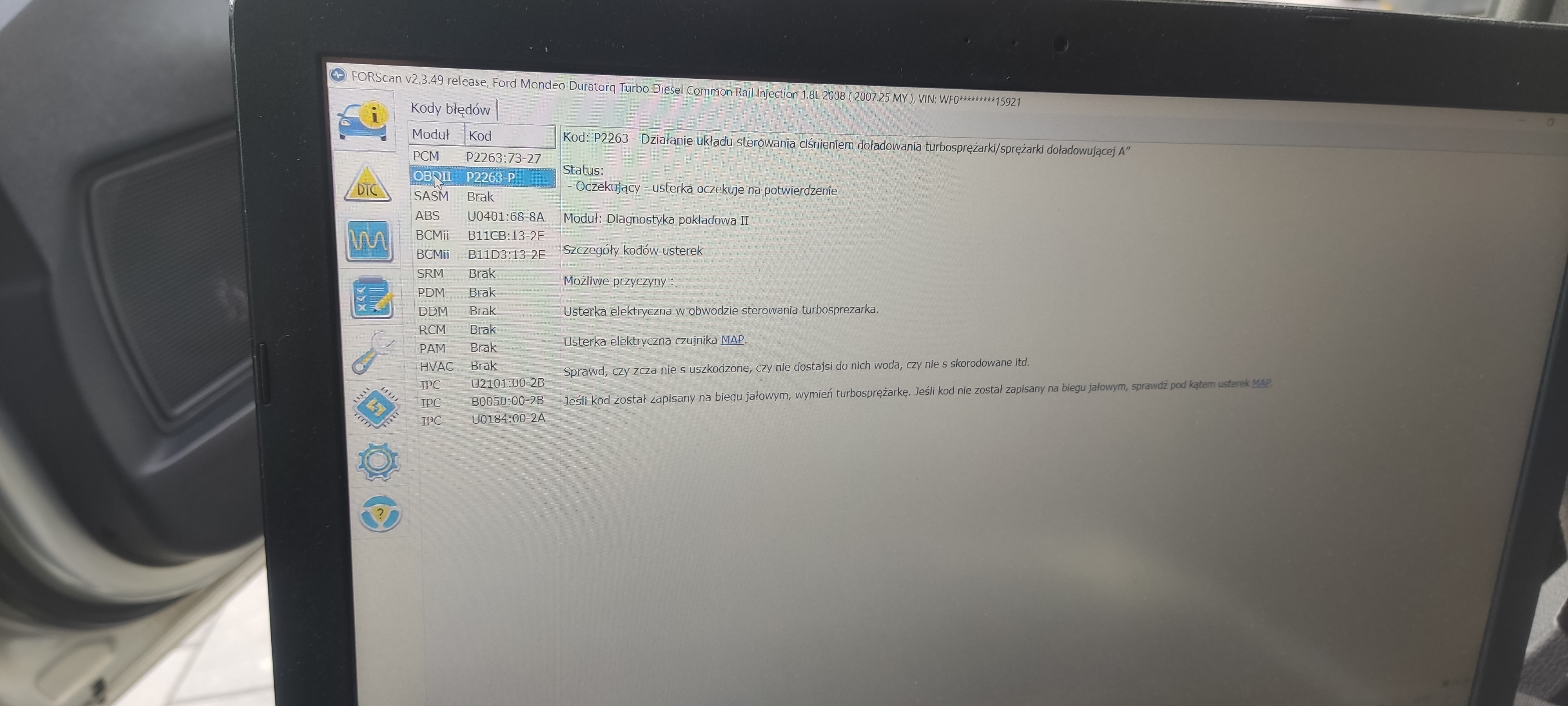 [Rozwiązano] Ford SMax 2.0 TDCI błąd w ABS U0401