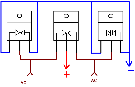 [Rozwiązano] Dziwne połączenie diod prostowniczych w mostku z zasilacza ...