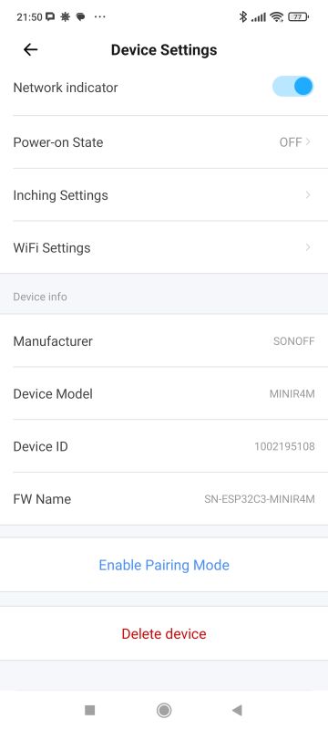Tiny Sonoff Mini R4 M relay - compatible with Matter, but not reprogrammable