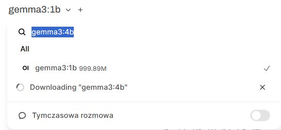 Searching and downloading gemma3 file Interface of a program with a search and download of gemma3 file.