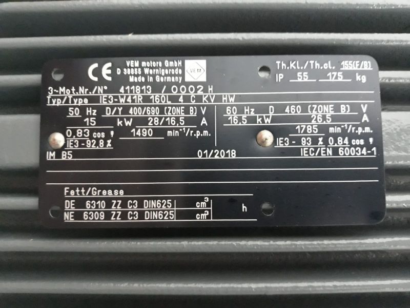 Czy silnik można uruchomić w układzie gwiazda/trójkąt przy 400V - tabliczka znamionowa