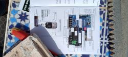 User manual for an electronic module with a circuit diagram.