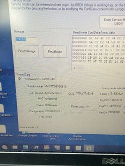 Touran 1t2 - zmiana licznika 1t3 z białym podświetleniem, przepisanie immo i kluczy w edc16 2.0 bmm