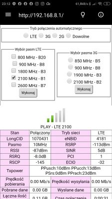 Plus LTE Huawei b535 poor coverage. Antenna selection or operator change?
