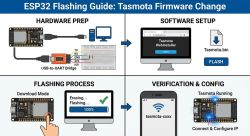 Graphic step-by-step guide for flashing ESP32 with Tasmota firmware