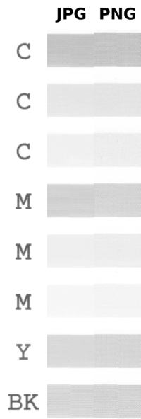 Canon MG5150 - poziome pasy, automatyczne/ręczne wyrównanie głowicy nie pomaga