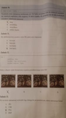 Zdjęcia arkusza egzaminacyjnego EE.09-X-19.06 - dyskusja o odpowiedziach