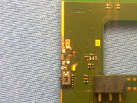 Nokia N73-1 - Wlutowanie przycisku podgłaszania Nokia N73-1 - Wlutowanie przycisku podgłaszania