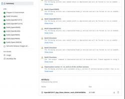 Summary of actions in the continuous integration process on GitHub