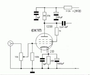 6ж1п предварительный усилитель схема