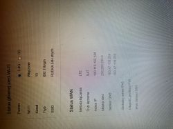 Zrzut ekranu ustawień sieci Wi-Fi i połączenia WAN z routera