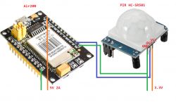 The simplest cheapest cheapest gsm notification of motion detection. PIR + Telep