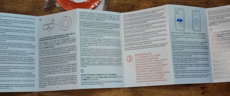 Instrukcja obsługi Sonoff SNZB-01P w kilku językach