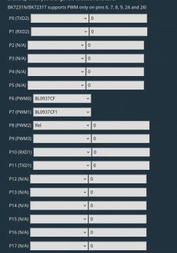 Screenshot of pin configuration for Meetoo Smartplug with BK7231N module.