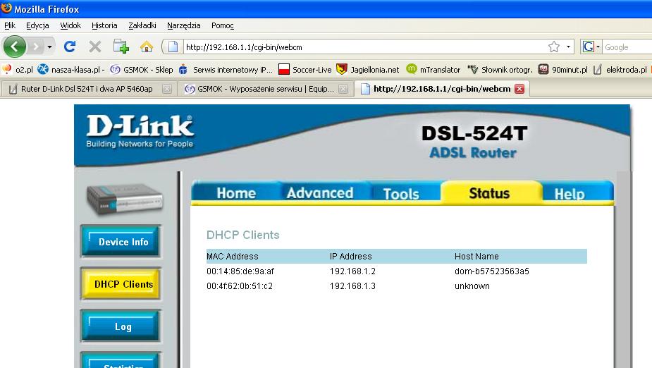 D link dsl 524t настройка