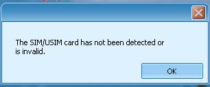 Huawei E156G The SIM/USIM card has not been detected...