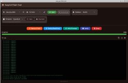 Screenshot of EasyGUI Flash Tool showing /dev/ttyUSB0, 921600 baud, and a completed BL602 flash log