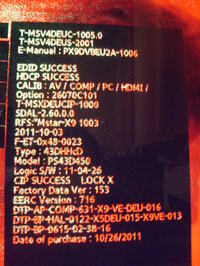 Samsung PS43D450 - Po wymianie modułu YSUS 42DH YM czerwone plamy na obrazie